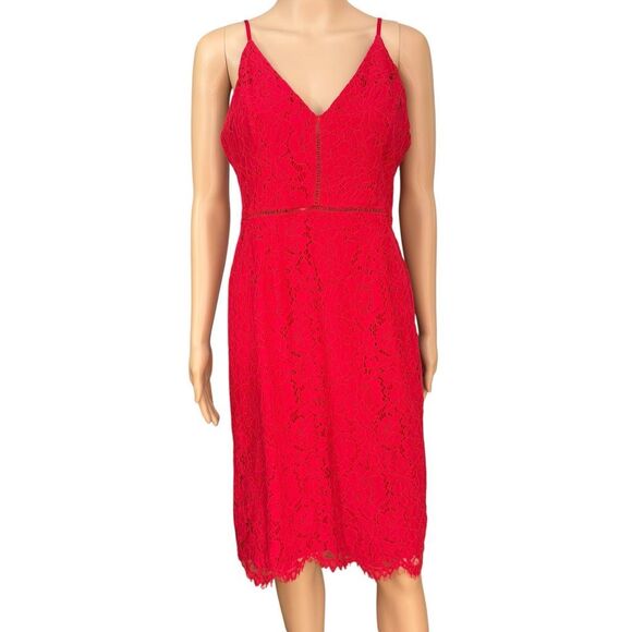 Astr the Label Women's Spaghetti Strap red Lace Sheath Dress Size M - Picture 2 of 9